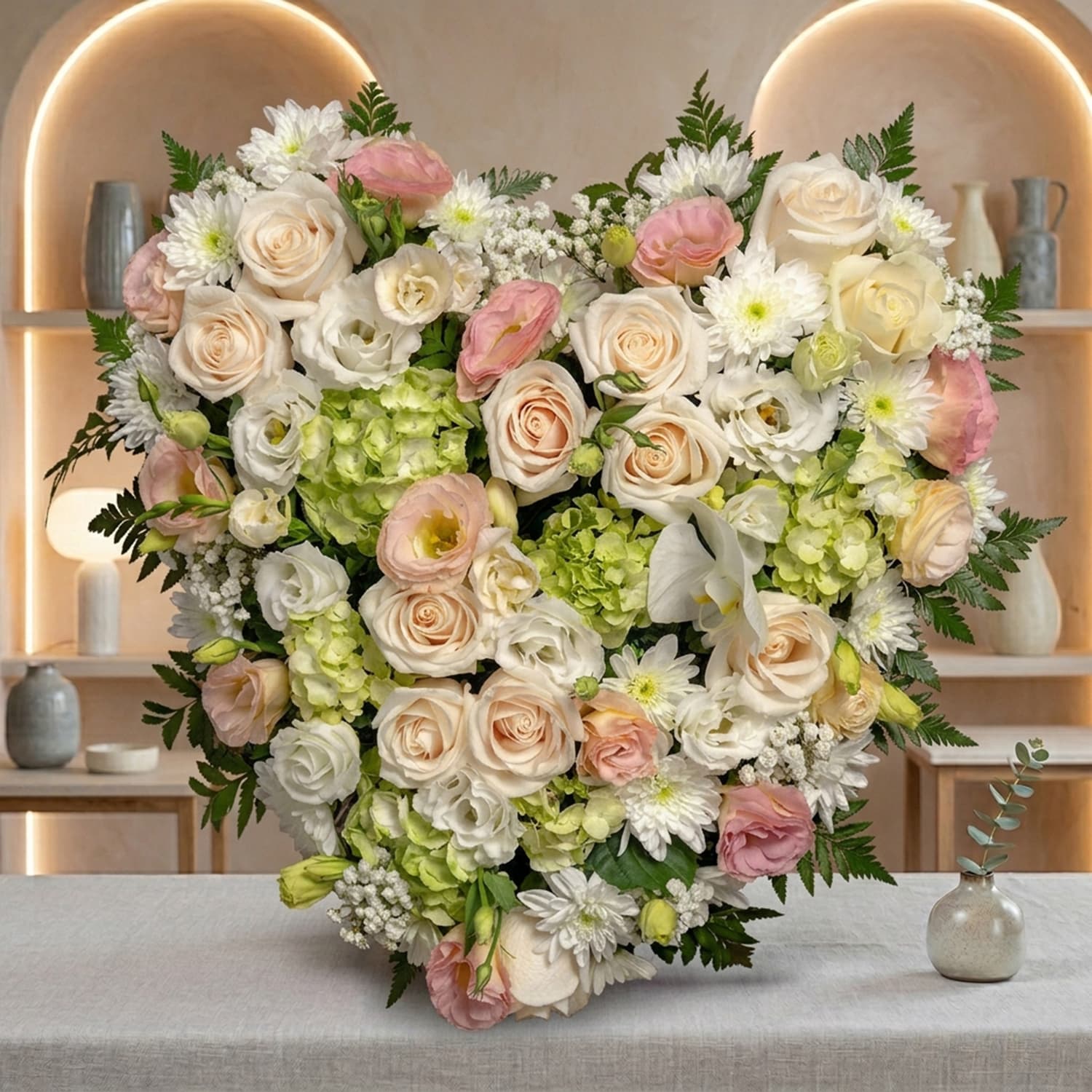 Corazón de Flores Funerario Recuerdo Infinito