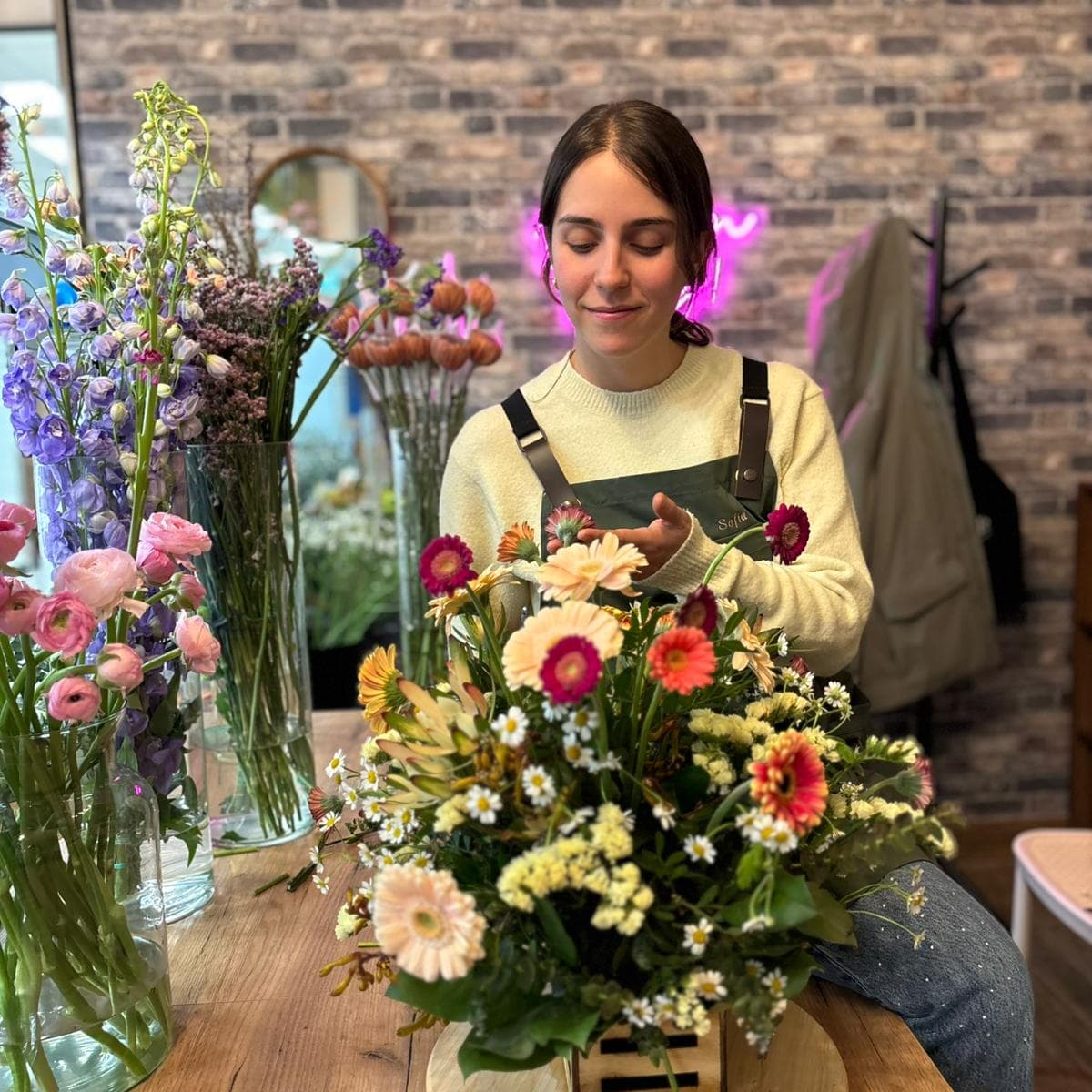 Taller - Centro floral natural
