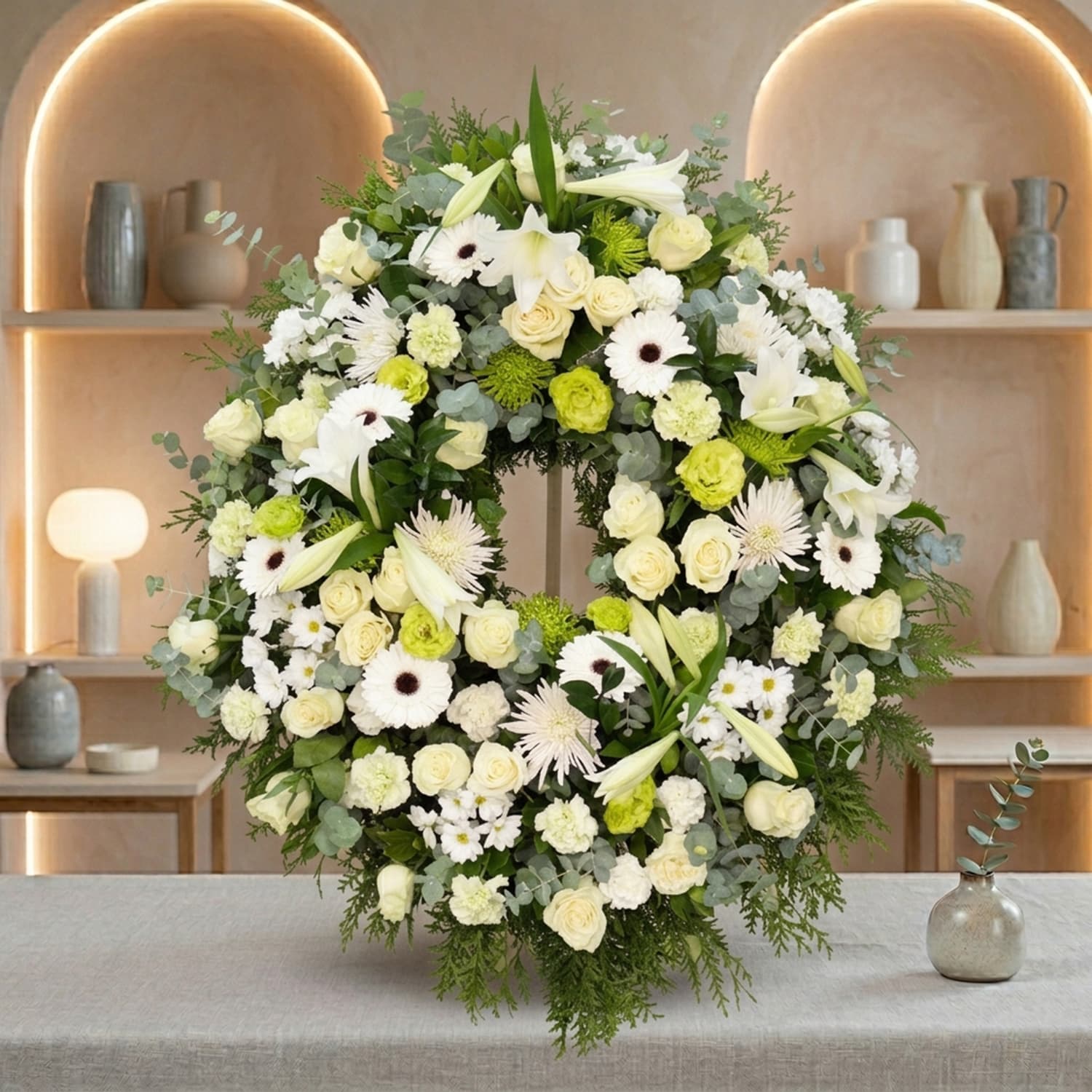 Corona Funeraria Eternidad Blanca